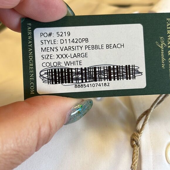 Fairway & Greene Varsity Pebble Beach Dress Shirt sz XXL NWT - Picture 5 of 6